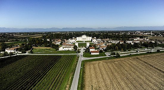 Aereal view of Villa Manin